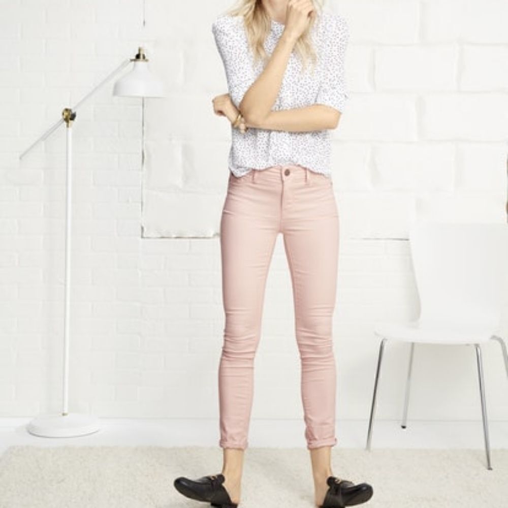 CASLON Women's 35" Rose‎ Skinny Ankle Stretch Jeans